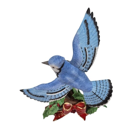 Lenox Blue Jay Figurine 2007 Limited Edition Porcelain Bird Christmas Box COA - Picture 3 of 10
